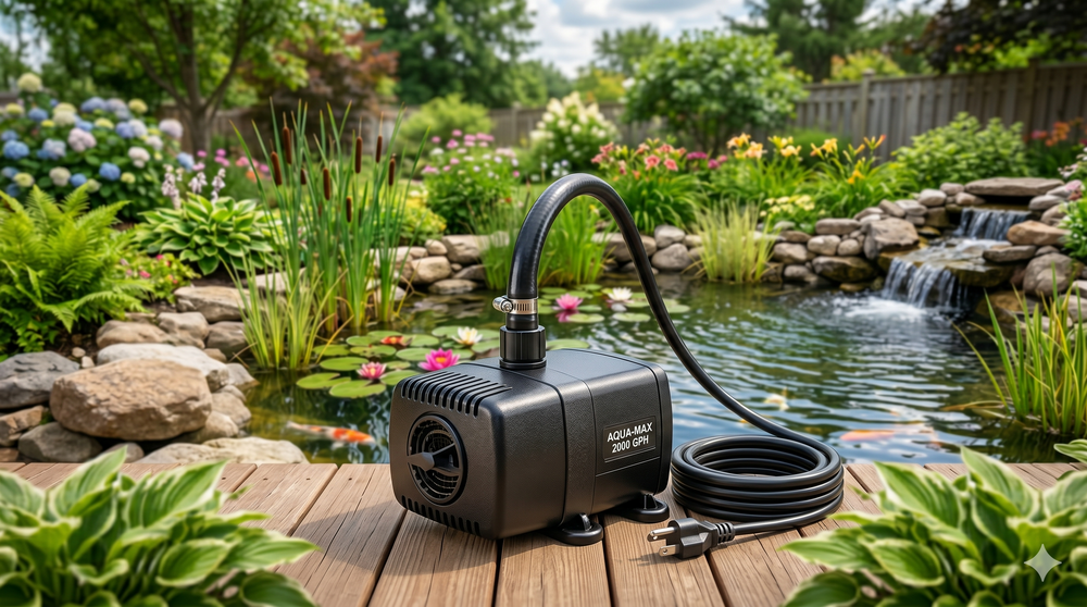 Aqua-Max 2000 GPH Professional Submersible Pond Pump